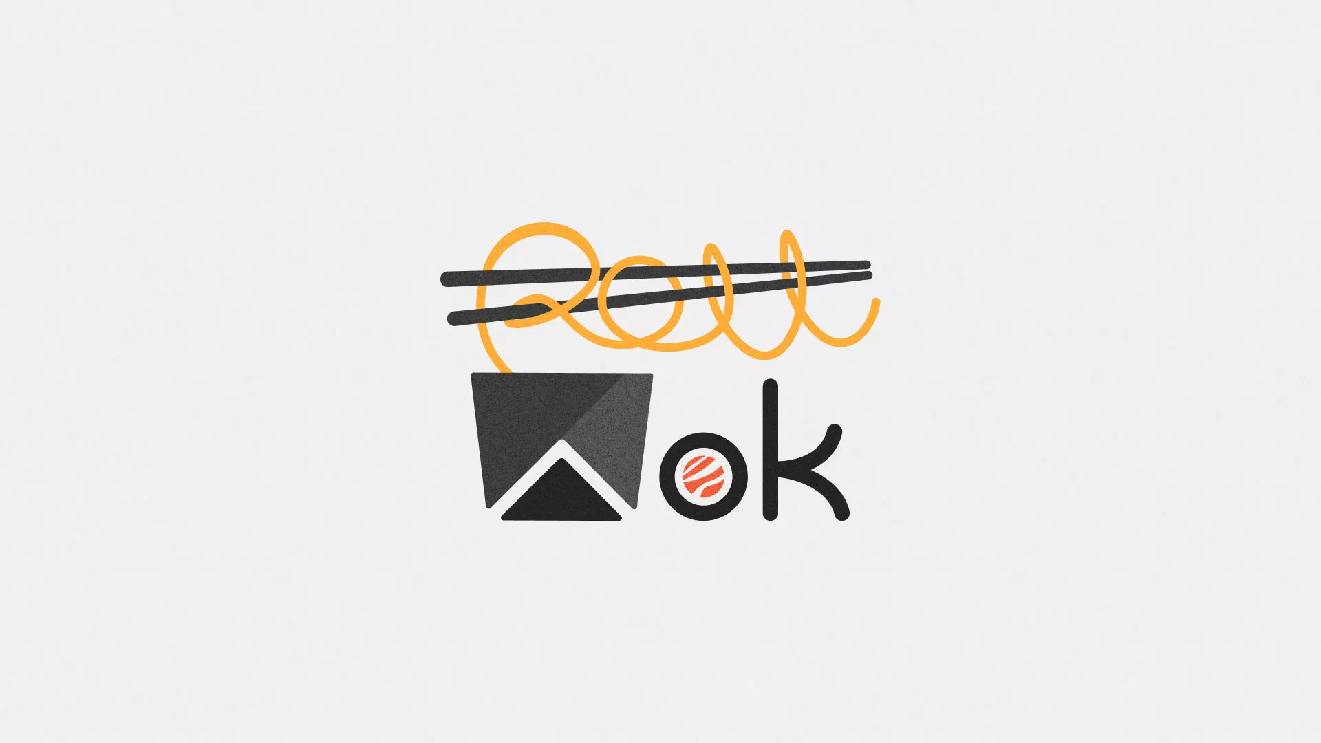 Разработка логотипа суши-бара «Roll Wok Club» в Кемерово